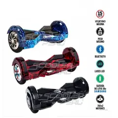 OLLIE - Smart Balance con Bluetooth ,Luces y Ruedas de 10 mm