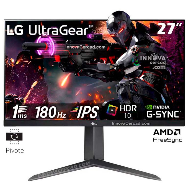 Monitor UltraGear 27GS65F-B 27" Full HD IPS 180 Hz HDR10, G-sync