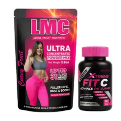 CURVY FRUIT - LMC Slim Pack LMC Ultra + Fit C Xtreme Glúteos Busto y Quema de Grasa--