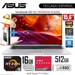 ASUS - Laptop Vivobook M1502YA-NJ544 AMD Ryzen 5-7430U 16GB RAM 512GB SSD 15.6" FHD WIN 11+Audifono