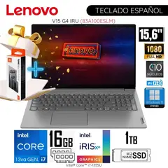 LENOVO - Laptop V15 G4 IRU 15.6"  FHD Intel Core i7-1355U 16GB RAM 1TB SSD 83A100ESLM
