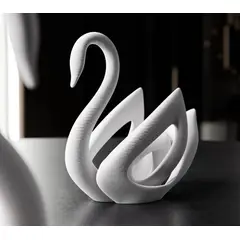 GENERICO - ADORNO EXCLUSIVO CISNE BLANCO 23cm x 11cm x 24cm