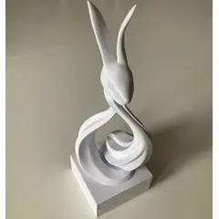 GENERICO - ADORNO EXCLUSIVO CONEJO BLANCO 23cm x 9cm x 9cm