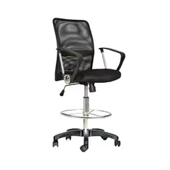 OFIDEAS - Silla Cajera Dubai Brazos Fijos Color Negro