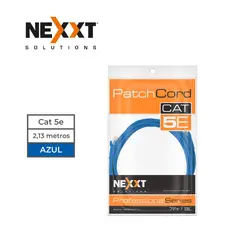 NEXXT SOLUTIONS - Cable Patch Cord AB360NXT13 UTP Cat 5e 2.1 mts Azul