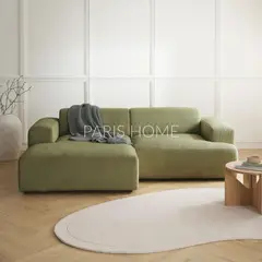 GENERICO - Sofá Izquierdo Seccional Esquinero 3 Plz Gala Pana - Verde Oliva