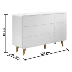 GENERICO - COMODA AGATHA BLANCO PARA BEBE