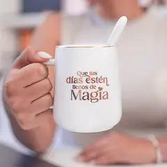 MAGIA PE - Taza Blanca Que tus días esten llenos de Magia - Magiape