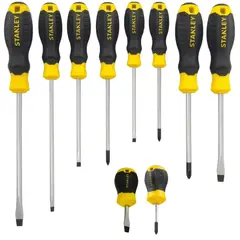 STANLEY - DESARMADOR CUSHION GRIP 10 UNIDADES MAGNÉTICOS 66-676 -