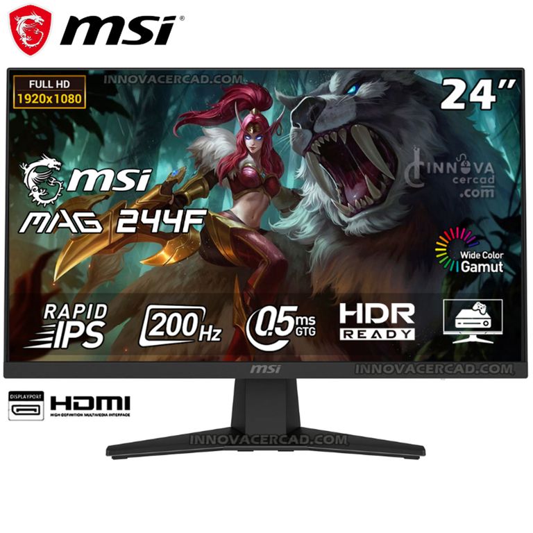 Monitor Gaming MAG 244F de 24 (FHD), 200Hz, altavoz, 0.5 ms