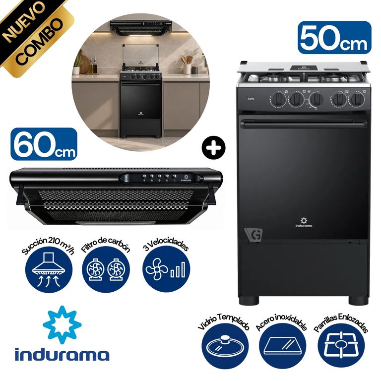 COMBO COCINA GOYA Y CAMPANA CEI-602NE