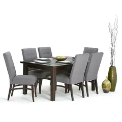 STIL NOVO - JUEGO DE COMEDOR 6 SILLAS LESLIE GRIS OSCURO
