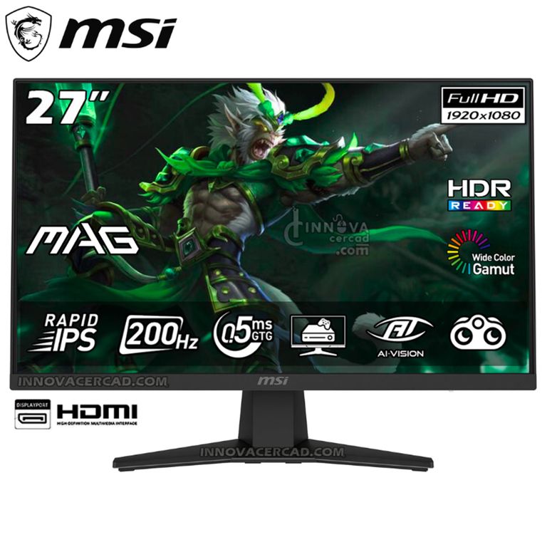Monitor MAG 272F de 27 (FHD), Fast IPS, 200Hz, 0.5ms, HDR, Adaptive-Sync
