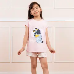 BLUEY - PIJAMA NIÑA MC - JERSEY 100% ALGODON