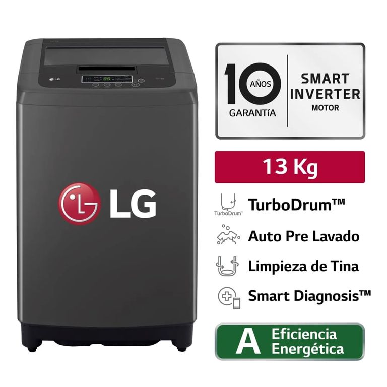 Lavadora Carga Superior 13 Kg WT13BPBK Negro claro