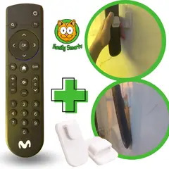 GENERICO - Control Movistar para Decodificador + soporte de gancho