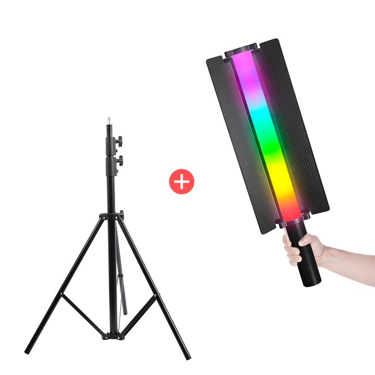 Barra De Luz LED RGB Con Viseras LS-188 + Trípode Multifuncional