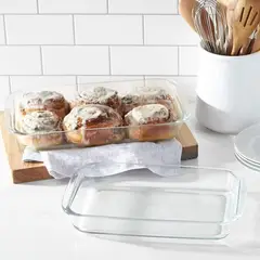 MARINEX - Set de 3 Fuentes Rectangular de Vidrio Temperado para Horno