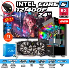 INTEL - PC GAMER CORE I5 12400F 32GB RAM 1TB SSD 8GB VIDEO MONITOR 24PULGADAS