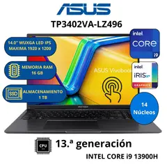ASUS - Laptop Vivobook TP3402VA-LZ496 INTEL CORE i9 RAM 16GB 1TB SSD 14 WUXGA Tactil touch