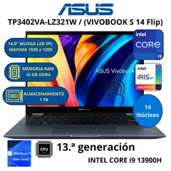 ASUS - Laptop Vivobook TP3402VA-LZ321W INTEL CORE i9 -RAM 16 GB 1TB SSD 14″Pantalla táctil