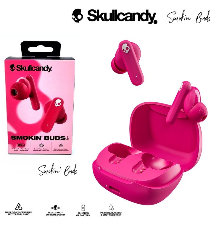Smokin Buds Audifonos Bluetooth TWS Pink -No Dime