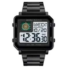 SKMEI - Reloj Digital 2033 de acero inoxidable, resistente al agua