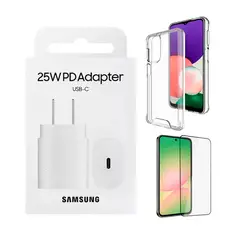 SAMSUNG - Kit Para A56 (Adaptador 25w Blanco + Case Y Funda)