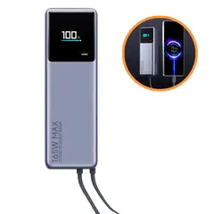 XIAOMI - 165W Power Bank 10000 Cable USB C integrado Pantalla Led