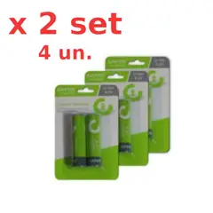 EWTTO - Set 2 Packs 2 pilas baterias litio recargable li ion 18650