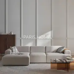 GENERICO - Sofá Izquierdo Seccional Esquinero Gala 4 Plz Tejido - Beige Claro