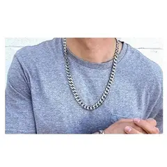 OEM - Cadena Hombre Eslabon Grueso Fino Acero Inoxidable 316L