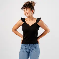 ROXJES JEANS - BASICO POLO RIB SIN MANGAS ZOE MUJER