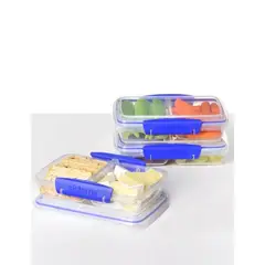 SISTEMA - Juego de 3 Contenedores Pequeño para Alimentos 1513ZS