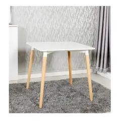 TU MESITA - Mesa Práctica de Comedor Alanis Cuadrada color Blanco