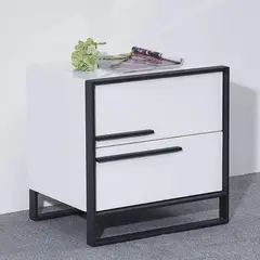 R&R MUEBLES - Velador Moderno Yuzuriha  Blanco