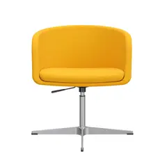 OFIDEAS - Poltrona Giratoria Boom Base Cross Mostaza Acolchada