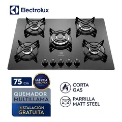 ELECTROLUX - Encimera Empotrable a Gas 5 Quemadores ETGZ30T0EPUB