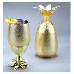 ICHIMATSU - COPA MODELO PIÑA 500 ML DORADO