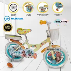 MONARK - Bicicleta Campera con Canasta Aro 16 «MOANA» Yellow