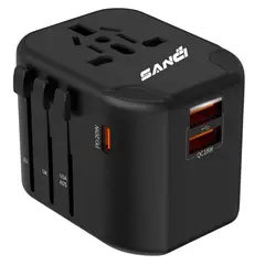 SANC - Adaptador de viaje universal enchufe de viaje para más de 200 países
