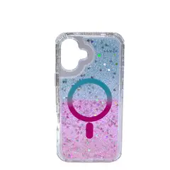 YI FEI - CASE 360 BICOLOR ESCARCHADO CON MAGSAFE IPHONE 16 PLUS