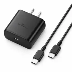 GENERICO - Adaptador de Carga Rápida 45W con Cable USB-C a USB-C Diseño Compacto