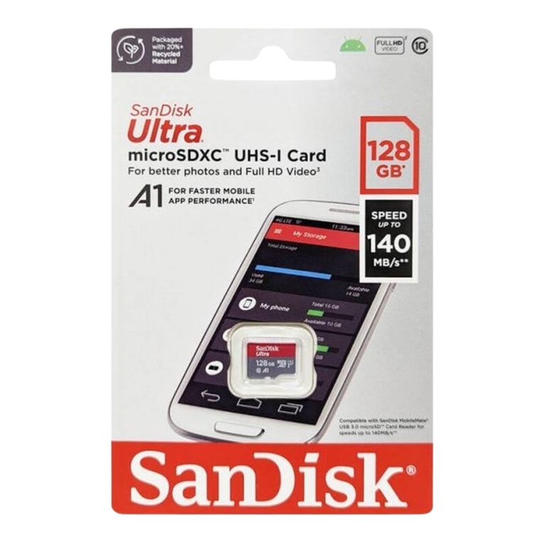 Memoria Micro SD 128 GB Ultra A1 140 Mbps