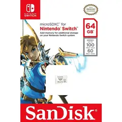 SANDISK - Memoria Micro SDXC UHS 64GB Para Nintendo Switch