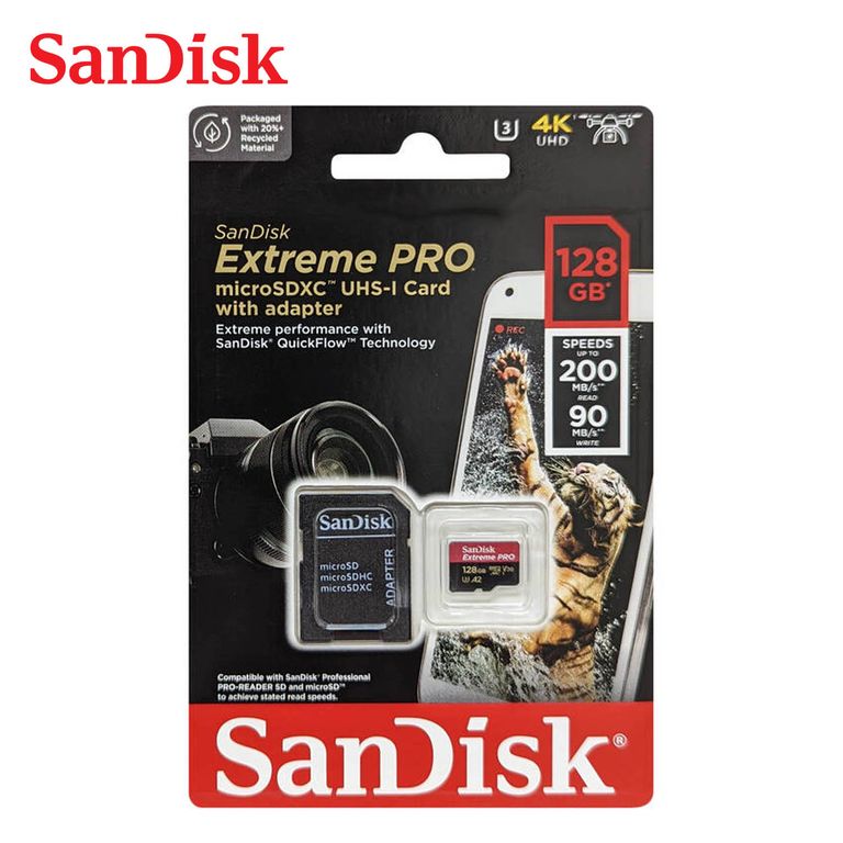 Memoria Micro SD Extreme Pro 128GB 4k 200mbS A2 U3