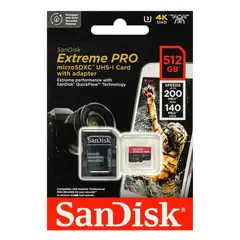 SANDISK - Memoria Micro SD Extreme Pro 512GB 4k 200Mbs A2 U3