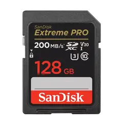 SANDISK - Memoria SD Extreme Pro 128GB 4k UHS-I C10 U3 200mbs