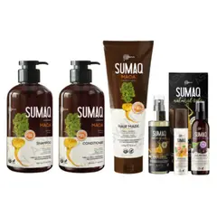 SUMAQ - KIT DE ANCESTRAL MACA - SHAMPOO + ACONDICIONADOR + MASCARILLA + ACEITE + BIFASICO + MAIZ MORADO -