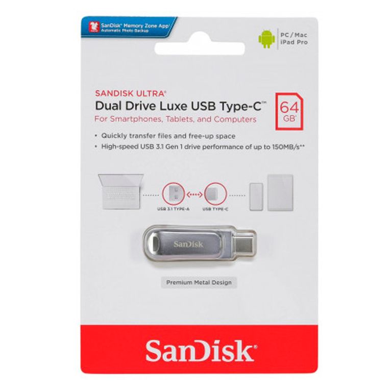 Memoria USB Ultra Dual Drive Luxe 64GB 31 Tipo C